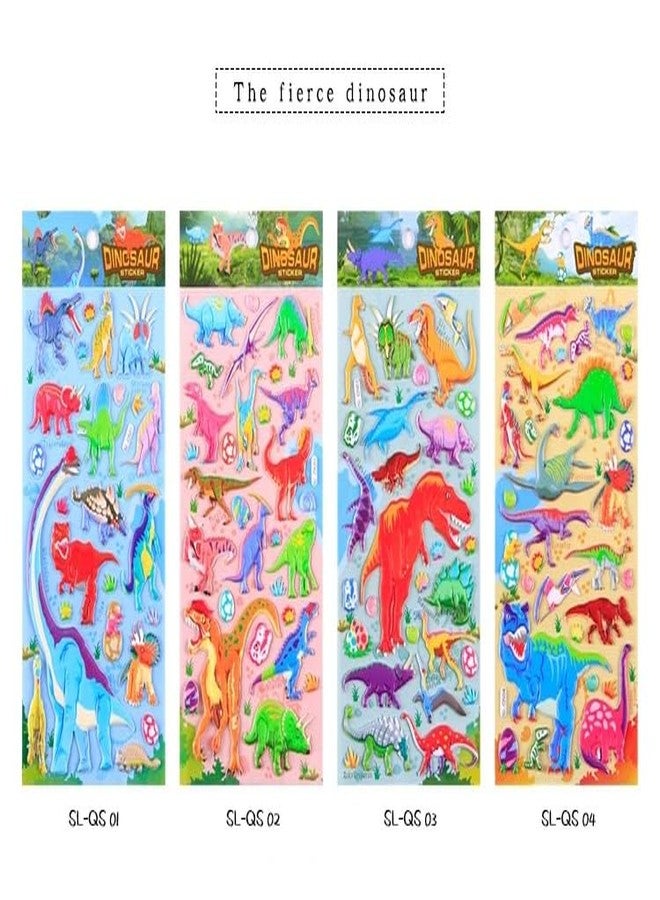 NVF مجموعة ملصقات ديناصورات ثلاثية الأبعاد بارزة للأطفال - ملصقات ديناصورات ملونة لسجل القصاصات، والمشاريع المدرسية، وكتب الأنشطة، والأعمال اليدوية، والتعلم الممتع - Image 4